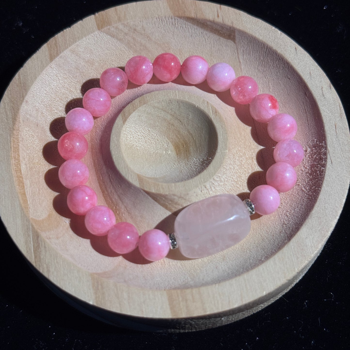 Pink Agate (Cherry Blossom Agate) & White Quartz Single Bracelet - Attracts Love & Good Fortune
FREE Shipping to USA & Japan
Love Knot & Benefactor Luck-Drawing Crystal Bracelet