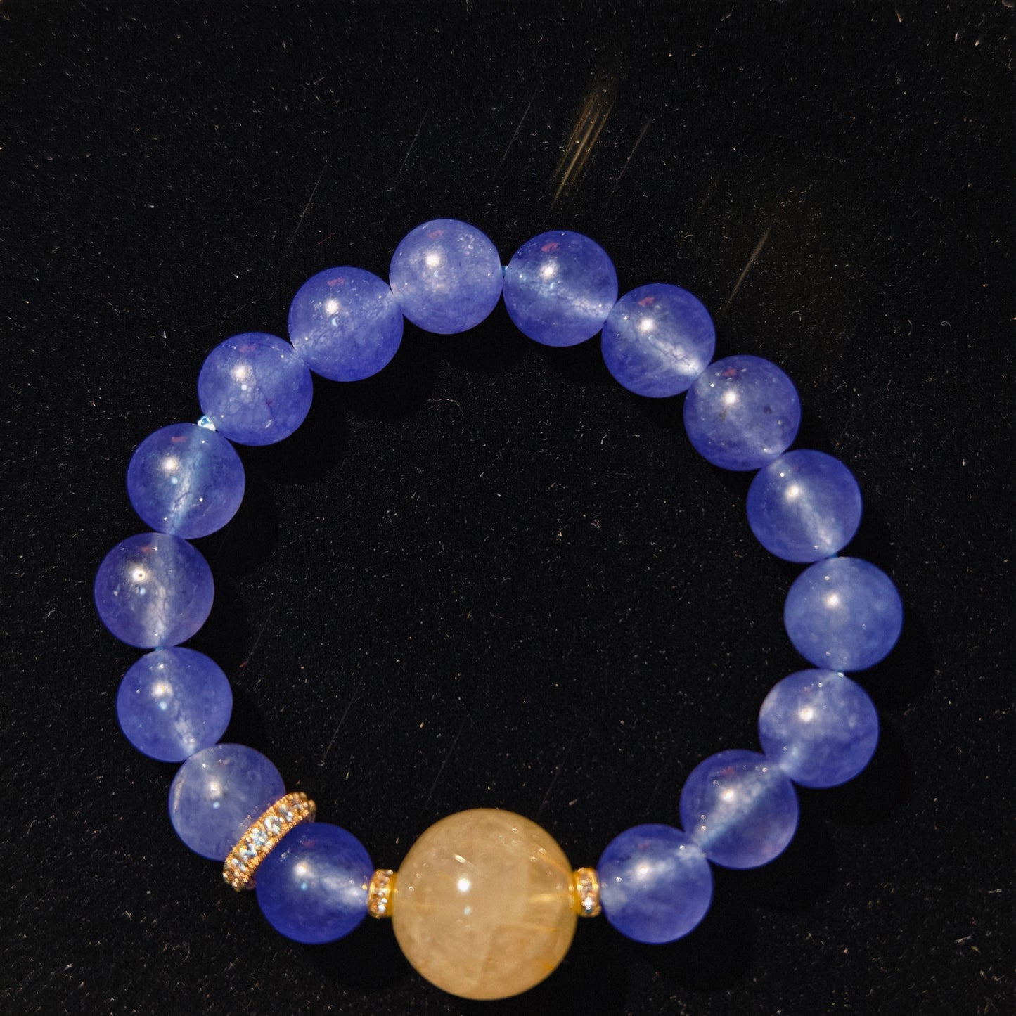 "Blue Storm" Tanzanite x Citrine Bracelet