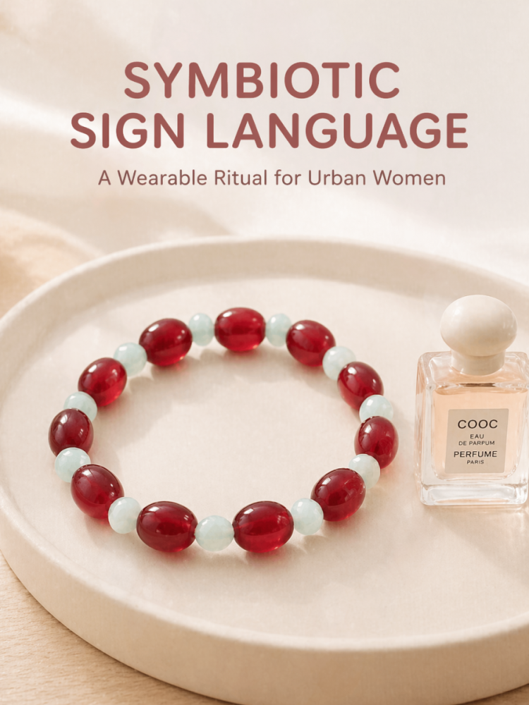 "Crimson Luck and Azure Serenity" Red Agate x Amazonite Bracelet