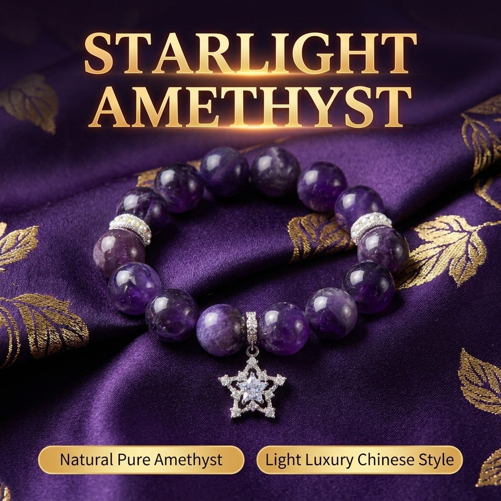"Purple Star" Amethyst Bracelet