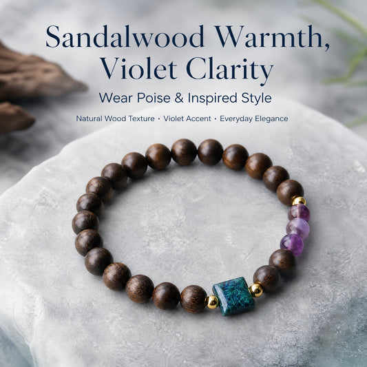 "Purple Wind of Ebony" King's Stone x Amethyst Bracelet