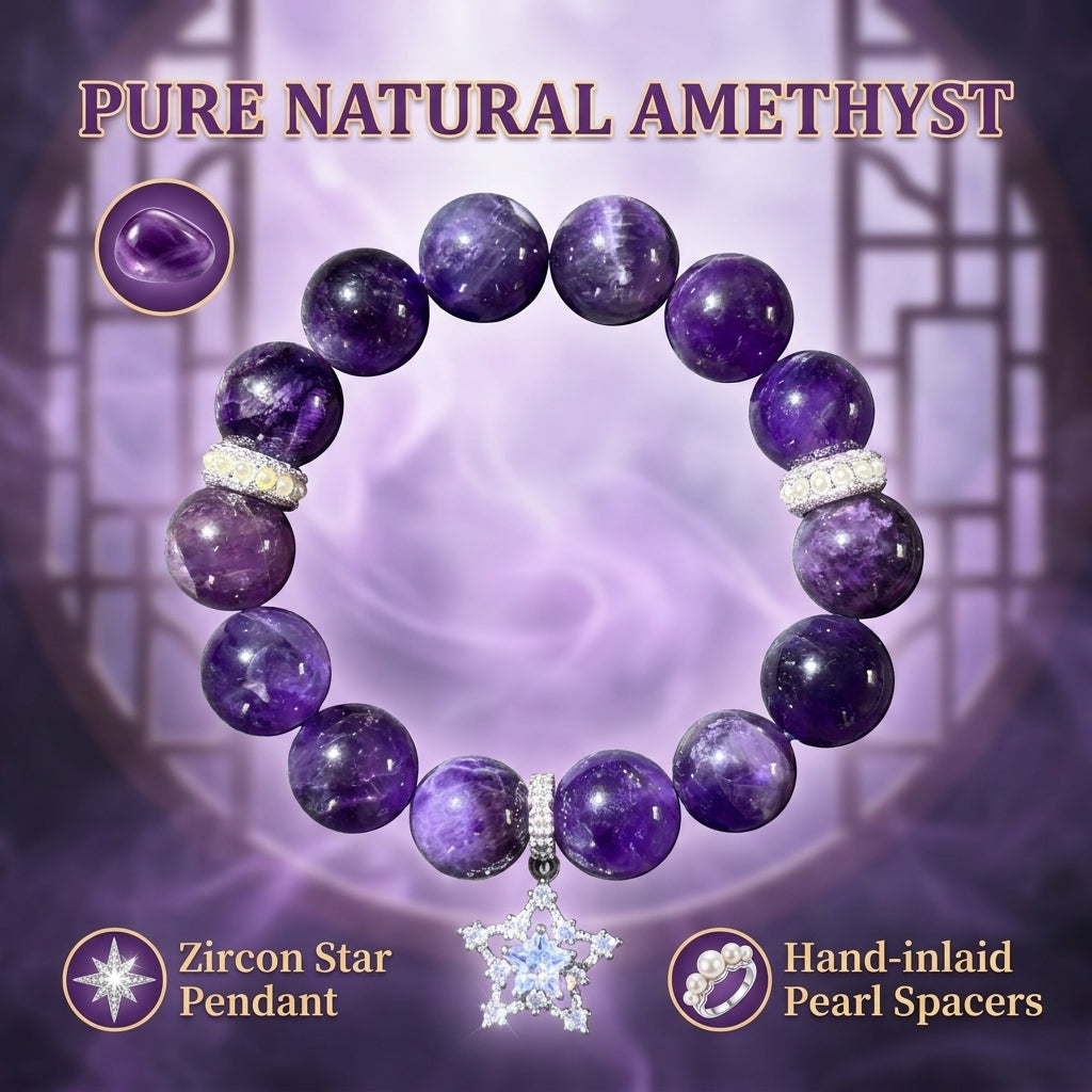 "Purple Star" Amethyst Bracelet