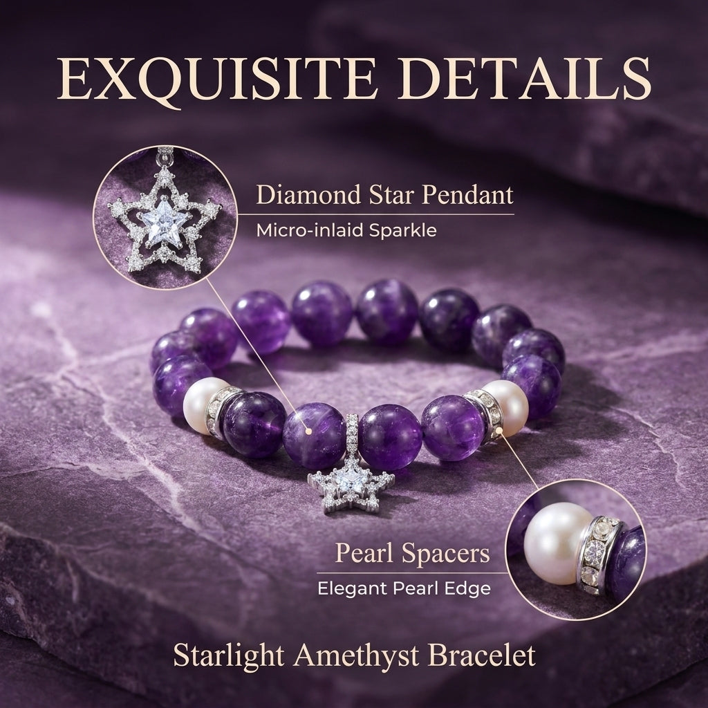 "Purple Star" Amethyst Bracelet