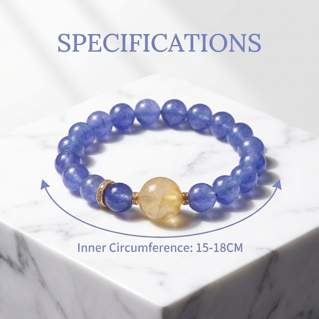 "Blue Storm" Tanzanite x Citrine Bracelet
