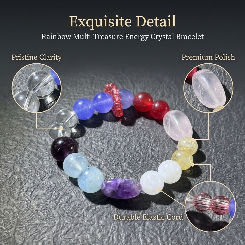 "Rainbow Radiance" Multicolor Crystal Bracelet