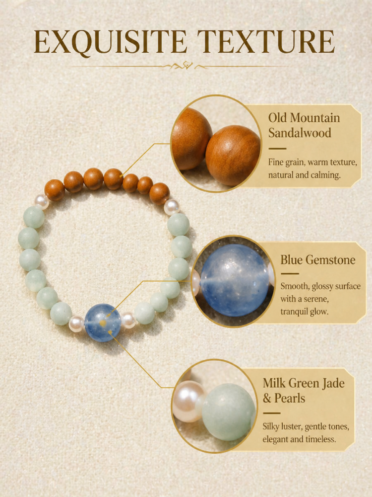 「松の間の海の音」サンダルウッド×アクアマリンブレスレット`#サンダルウッドブレスレット #アクアマリンブレスレット #禅風アクセサリー #パワーストーンブレスレット #心を癒すアクセ #通勤アクセ #ナチュラルアクセ #天然石アクセ #東洋風アクセ #ギフトにおすすめ`