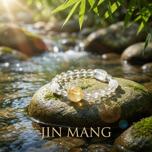 "Sun's Radiance" Crystal x Rutilated Quartz Bracelet