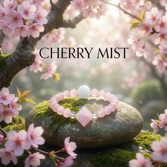 "Cherry Blossom Mist" Rose Quartz Bracelet
