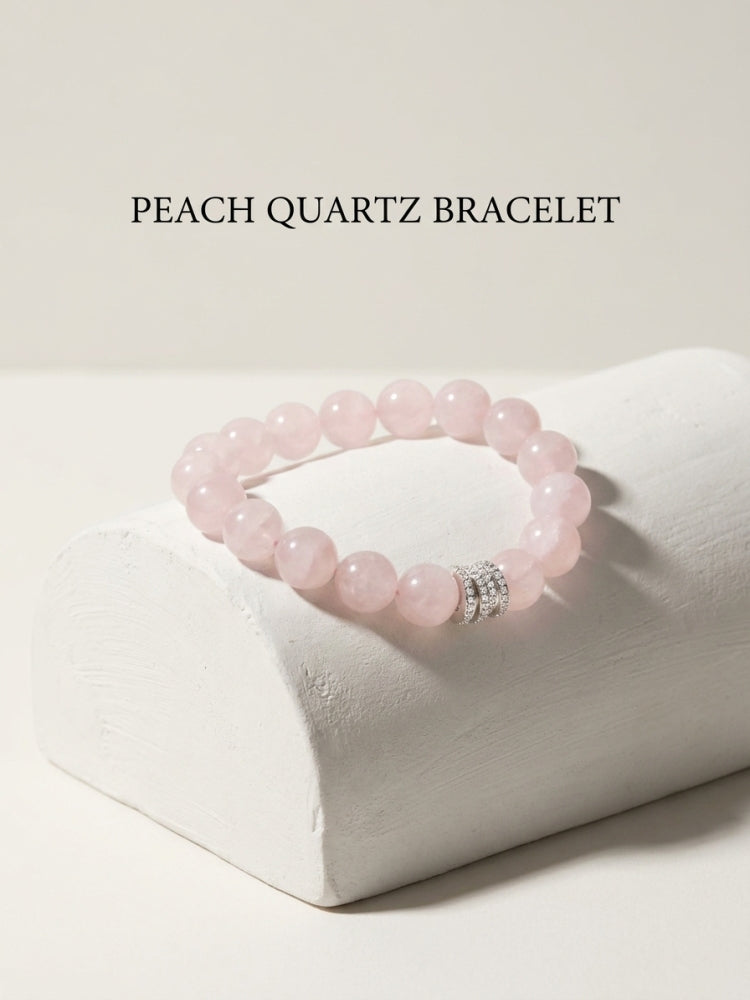 "Pink Peach Rhyme" Rose Quartz Bracelet