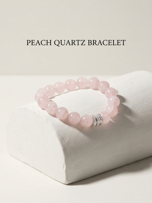 "Pink Peach Rhyme" Rose Quartz Bracelet